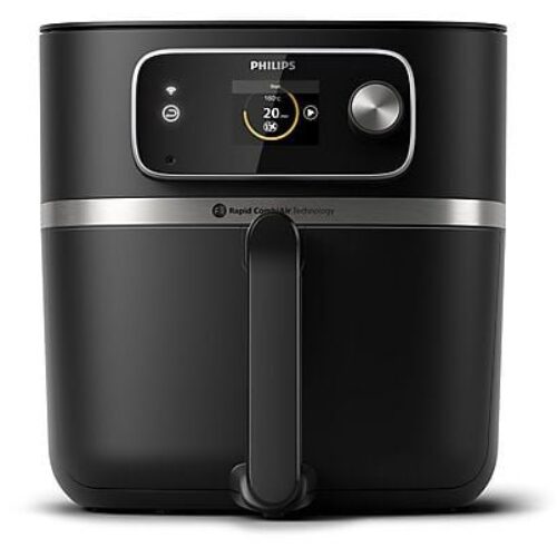 FRIGGITRICE AD ARIA PHILIPS HD9880/90 7000 Series Airfryer Combi XXL , capacità 8,3 l, Max potenza 2200 W, 0 programmi, da 40 °C a 200 °C, Nero