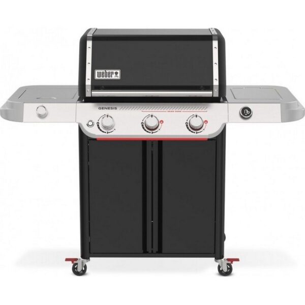 BARBEQUE GAS WEBER E-335W, Adattatore Di Alimentazione - Batteria, Griglia da 680 mm x 480 mm, Ghisa, Nero, Acciaio Inox